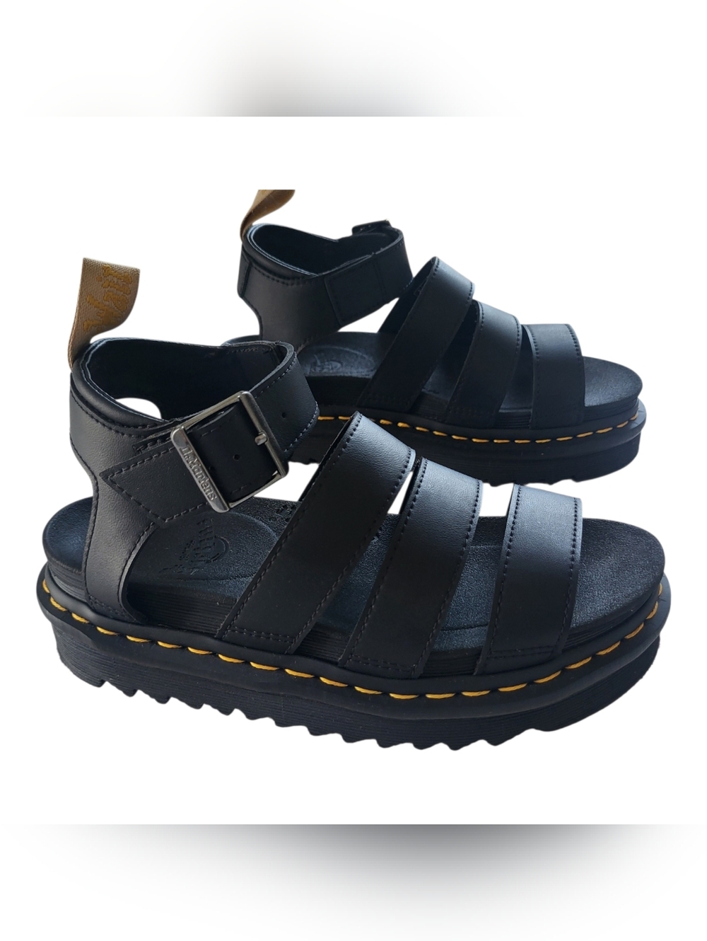 Dr. Martens Black Blaire Platform Sandals